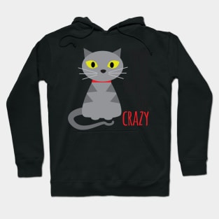 One cat short of crazy Hoodie